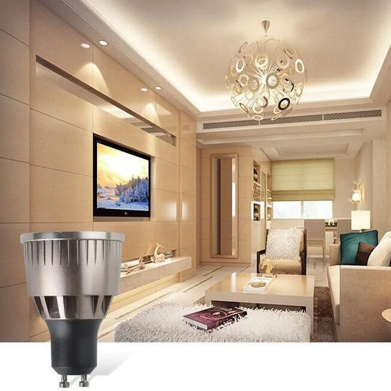 Светодиодный светильник MR16 GU10 E27 9W 12W 15W 20W 110V 85 265V точечная лампа диаметр Яркий