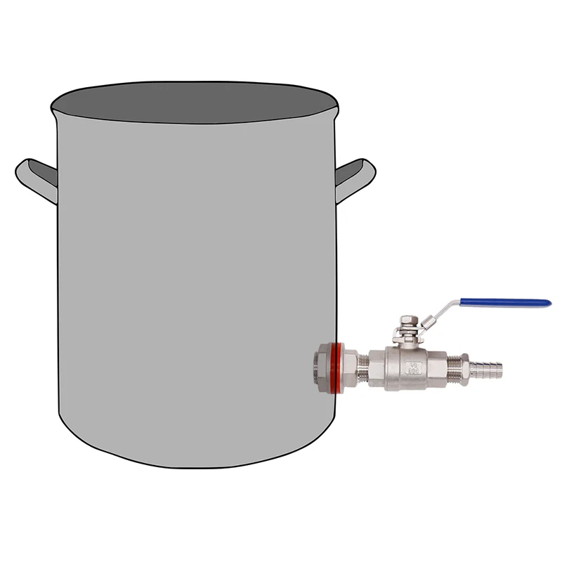Weldless 304 SS шаровой клапан со шлангом подходящие для пивоварни оборудование