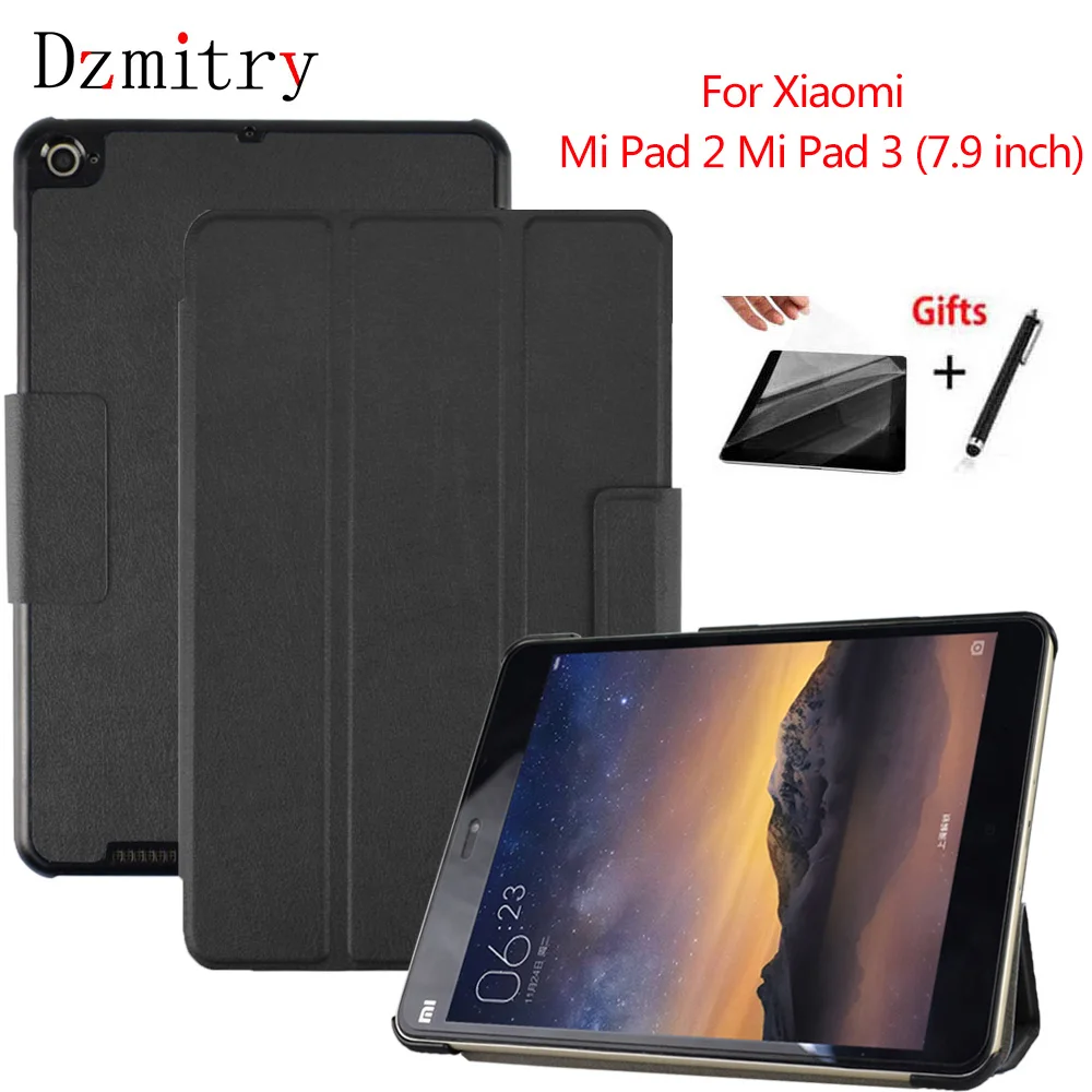 

Тонкий откидной Чехол-подставка mipad 2/3 для Xiaomi Mi Pad 2 Mi Pad 3 (7,9 дюйма) защитный чехол для планшетного ПК + пленка + стилус