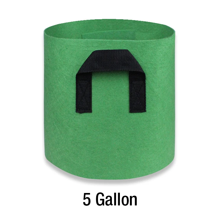 Green-5 gallon 1-10 галлонов ткани для выращивания сумки дышащие горшки для цветов корень мешок контейнер завод умные горшки ручки Садовые принадлежности цветочный горшок - Цвет: Green-5 gallon