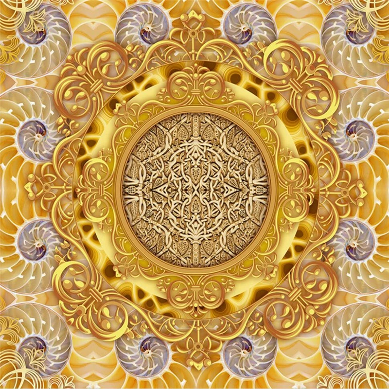 3D плитка для пола креативный Золотой роскошный Европейский трехмерный узор