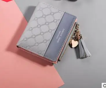 1 шт./лот корейский стиль женский милый модный кошелек кожаный короткий на молнии