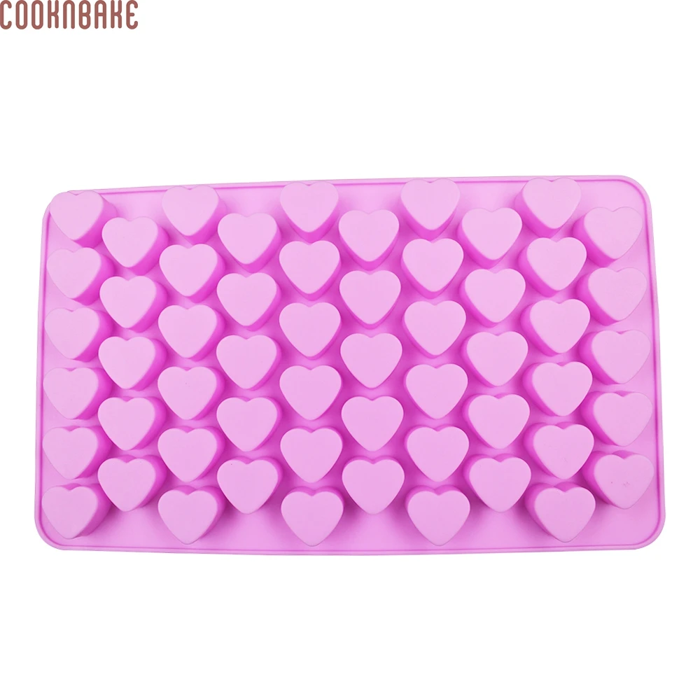 Силиконовая форма COOKNBAKE DIY 55 решеток для шоколада сердце поддон кубиков льда