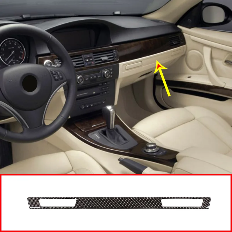 

Real Carbon Fiber Dashboard Cup Holder Decoration Strips Trim Stickers For BMW 3 Series E90 2005-2012 Accessoires