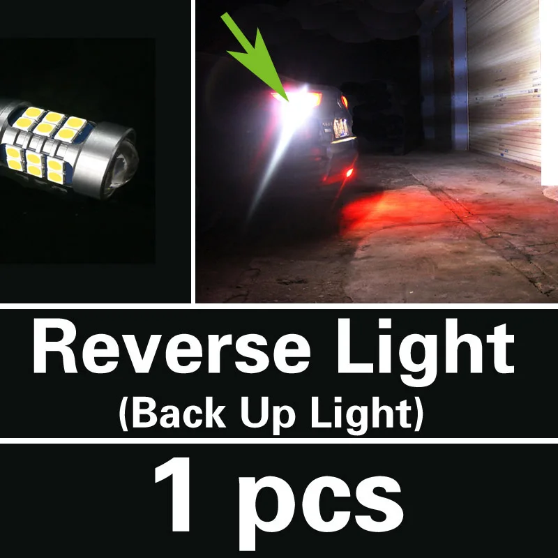 Reverse Light VENDY 1 шт. светодиодный светильник для- Chevrolet Impala для заднего тормоза зазор номерного знака Лампа T20 W21W W21/5 W 7443 W5W - Испускаемый цвет: Reverse Light