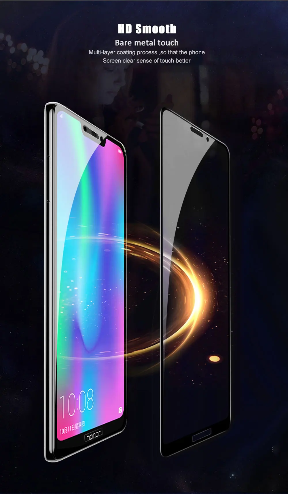 Стекло для huawei Honor 8C, закаленное стекло, полное покрытие, полный клей, пленка для экрана, протектор для huawei Honor 8 C, стекло Honor8C