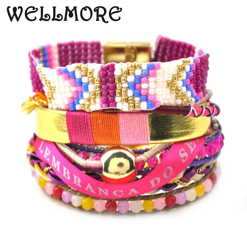 

Женский браслет с бусинами и кристаллами, Размеры S/M/L B1515