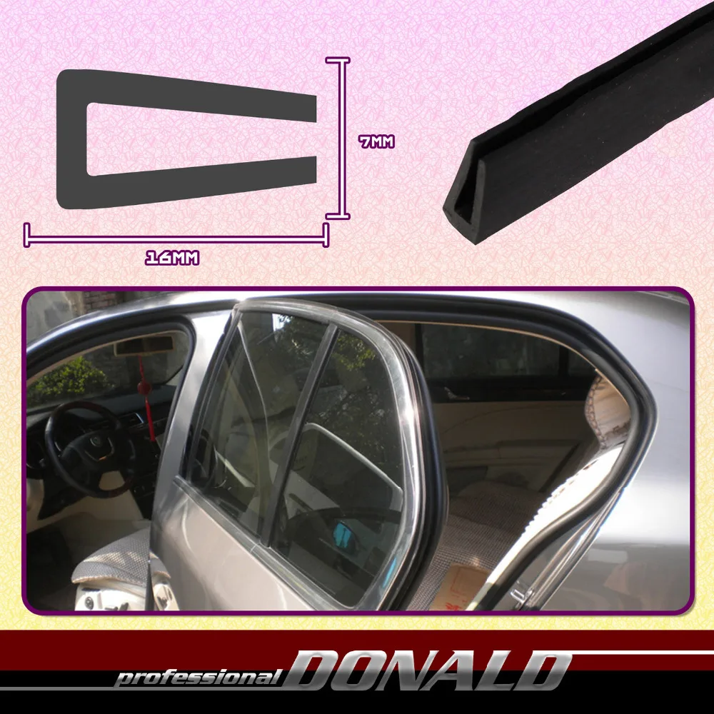 16 мм х 7 Столб Автомобиль Грузовик Окно Уплотнение Двери Пришитую Резиновые