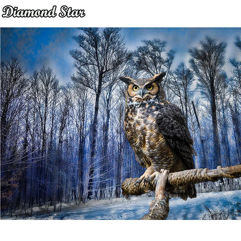 Алмазная живопись 5D сделай сам сова вышивка крестиком домашняя декоративная