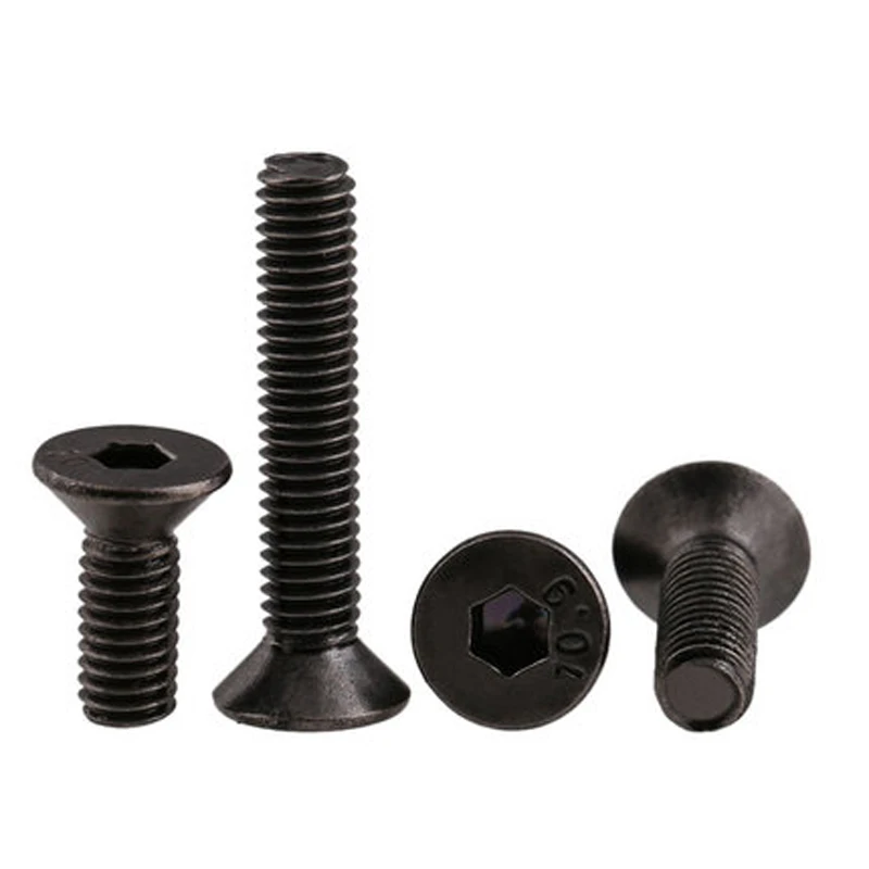 10Pcs M6 10.9 grade nickel countersunk head Hexagon screw Length 10mm-30mm black | Обустройство дома