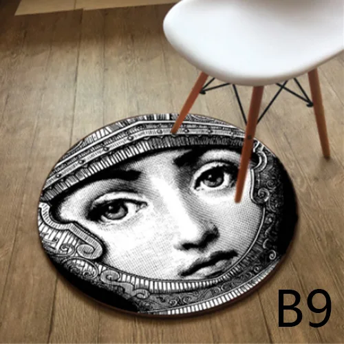 Высокое качество Fornasetti ковры круглые ковры Гостиная коврик для Спальня Классическая Леди Коврик для йоги Tapete пункт сала - Цвет: I