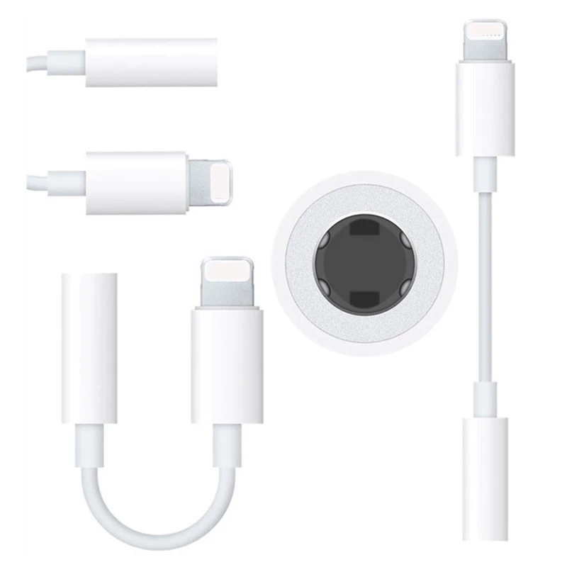 Allvcover для iphone lightning адаптер 8 pin аудио конвертер 7 Plus X Lightning 3 5 мм разъем наушников |
