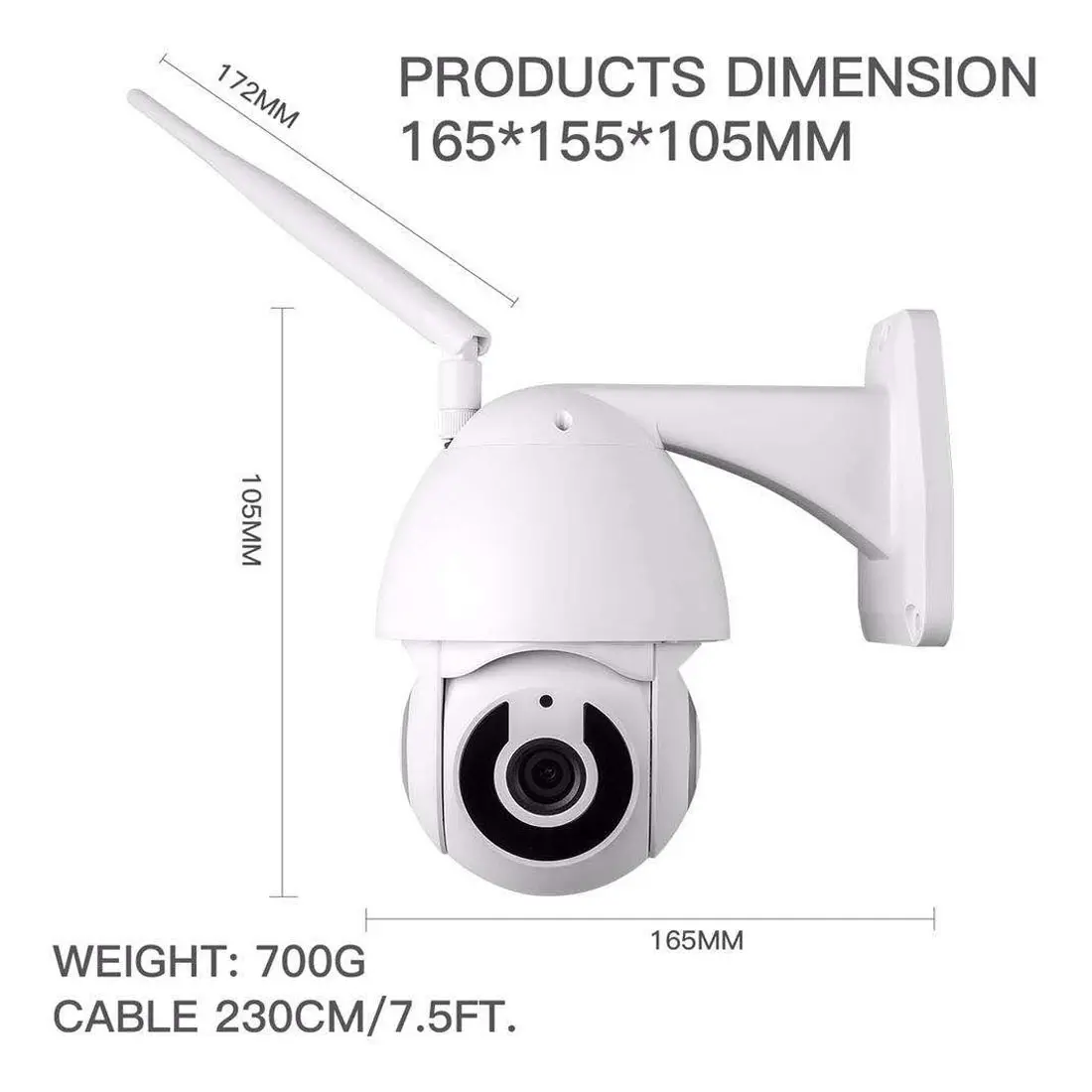 Беспроводная ip-камера безопасности для улицы, Onvif 30X ZOOM, Водонепроницаемая мини-купольная камера, 2МП, H.264 IR, 50 м, P2P камера безопасности