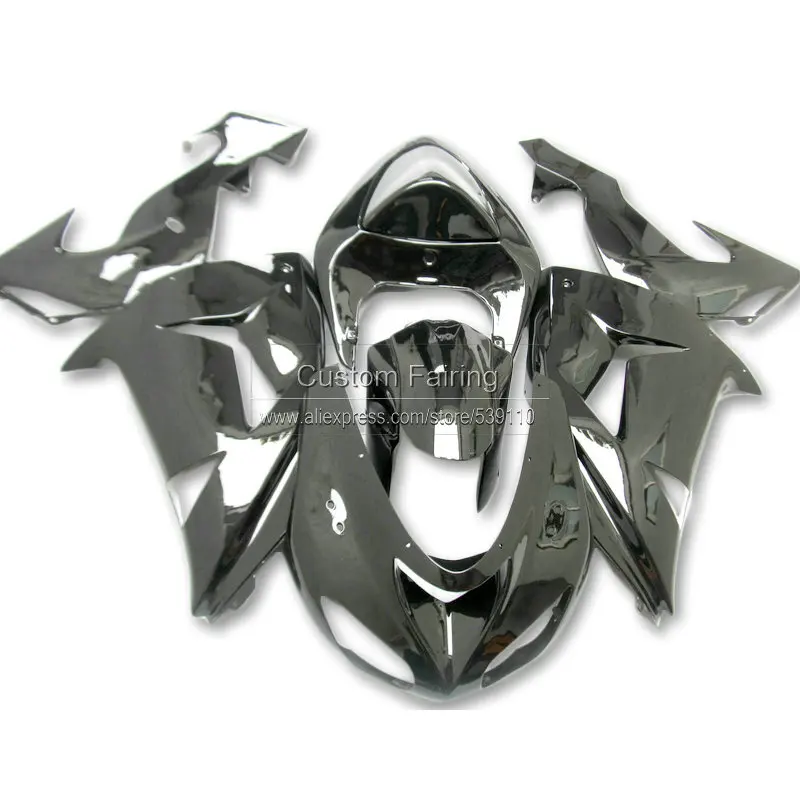 

Глянцевый комплект обтекателей на заказ для Kawasaki ZX 10R 2006 07 Черный 2007 06 Ninja zx - 10r обтекатель ZR64