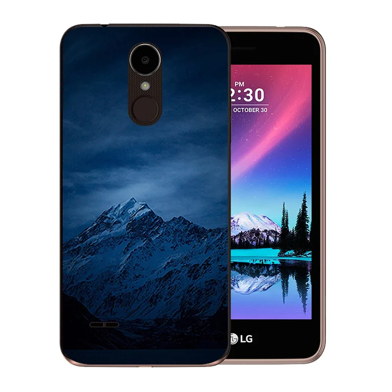 Роскошный чехол для телефона LG K4 2017 версия ЕС пейзаж шаблон Мягкий ТПУ полный