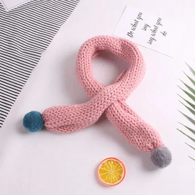 pink Jeseca Аксессуары для одежды осень-зима толстые теплые шарфы для детей милый шарф для девочек, для мальчиков, милые теплые воротник распродажа - Цвет: pink