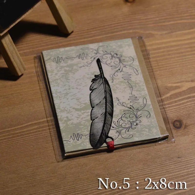 Bookmarks для книг Пеппер металлический перо черная бабочка DIY Милая каваи Подарочная этикетка для детей девочек ретро-книга марки Офис школа