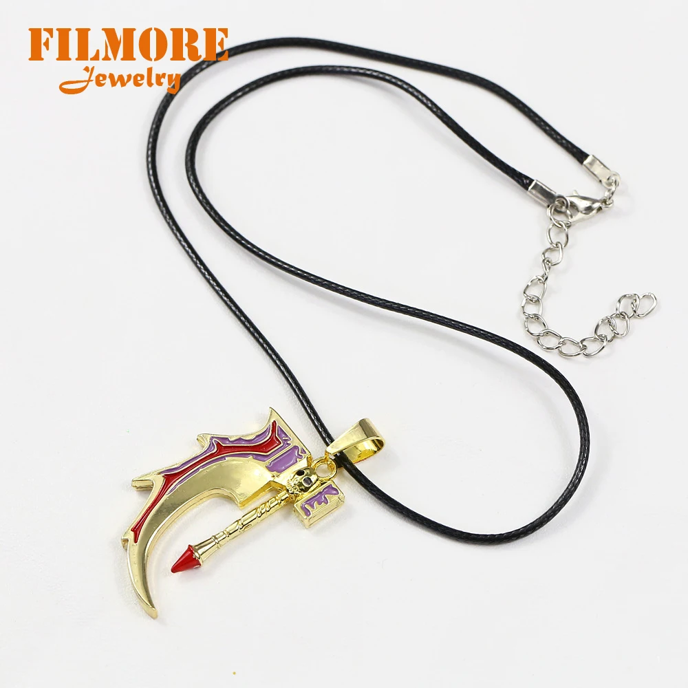 Filmore Game Gifts ювелирные изделия Dota 2 Cranium Basher ожерелье молоток металлическое Золотое