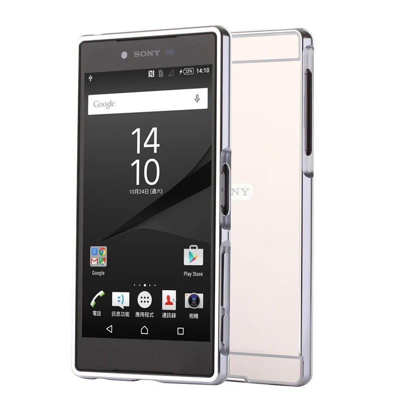 Чехол для Sony Z 5 металлический каркас с двойным зеркальным покрытием Жесткий Xperia Z5
