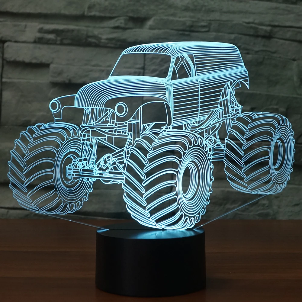 Автомобильный подарок ночные светильники для детей 3D иллюзия светодиодная лампа