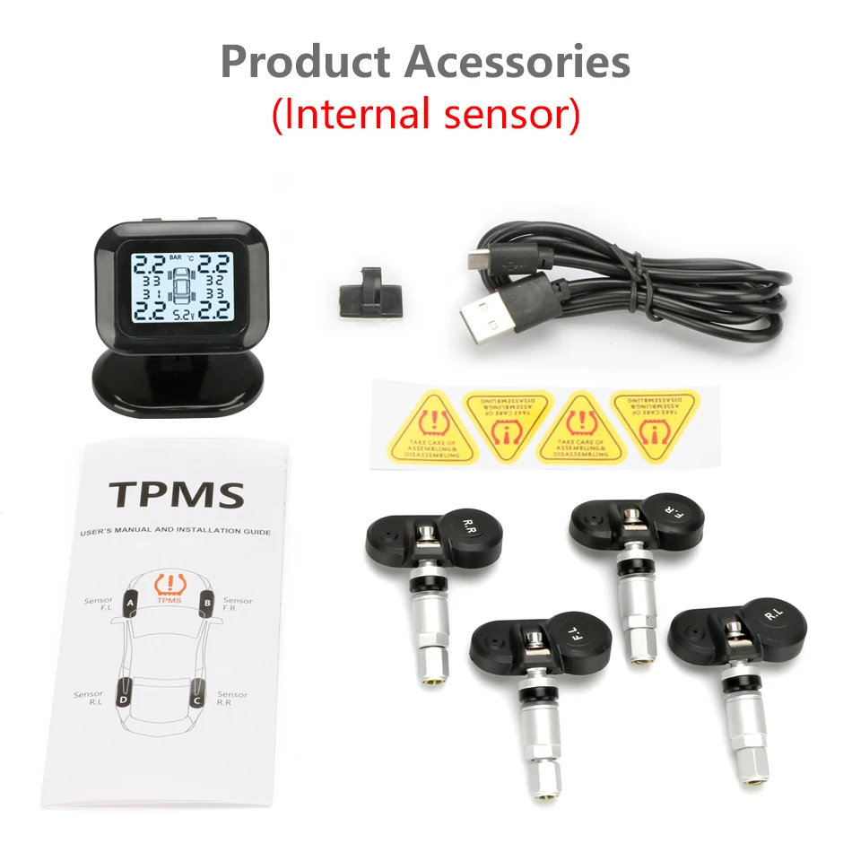 Jansite Автомобильная TPMS система контроля давления в шинах цифровой дисплей с микро USB зарядным интерфейсом Автоматическая охранная сигнализация s