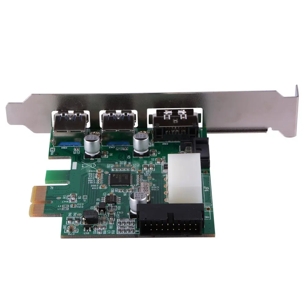 Плата расширения eSATA PCIe к двойному USB 3 0 и 1 порту адаптер контроллера