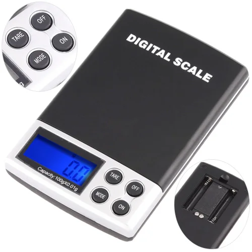 100g/0.01g Portrable electronic scale Digital Scale Jewelry Scales Mini digital balance Weighing LCD joyeria weights | Инструменты