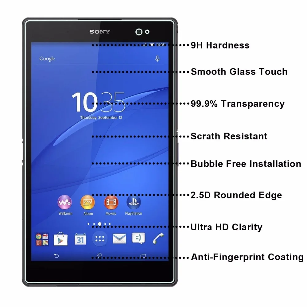 Защитная пленка для Sony Xperia Z3 Tablet Compact 8 протектор экрана из закаленного стекла