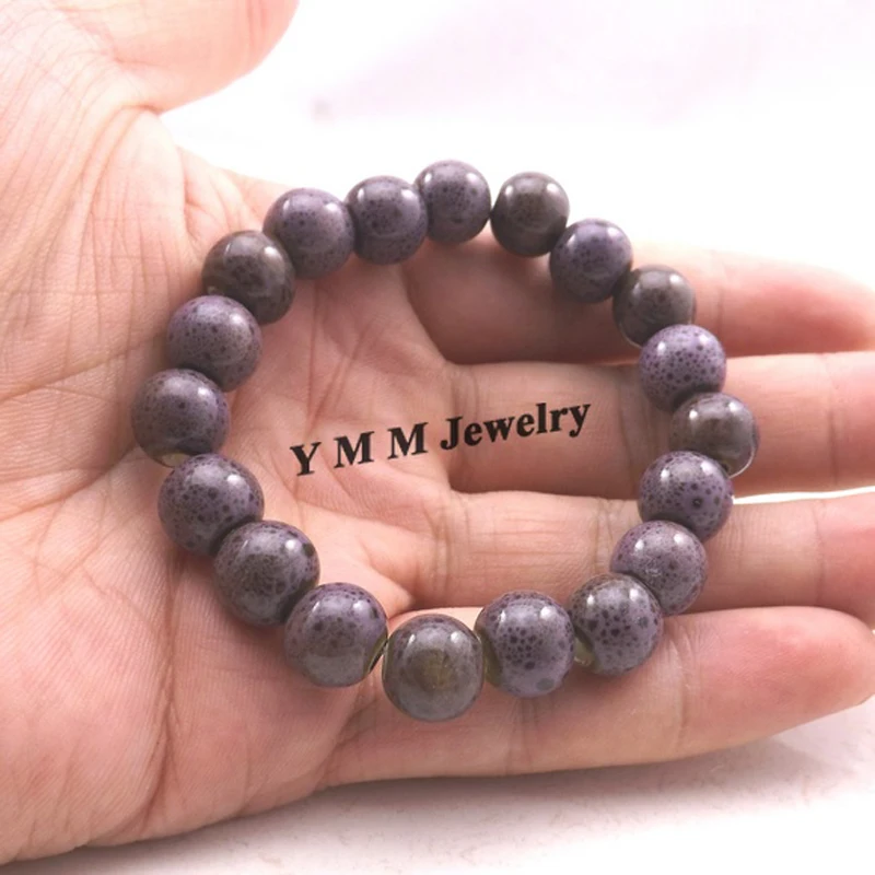

Hotsale Purple Leopard Style 10mm Ceramic Beaded Stretchy Bracelets For Women 12pcs/lot Wholesale
