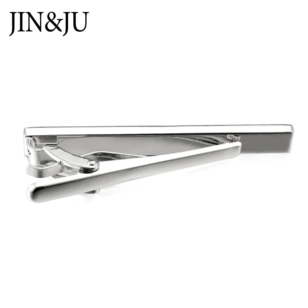 JIN & JU Брендовые мужские узкие Зажимы для галстука короткие металлические зажимы