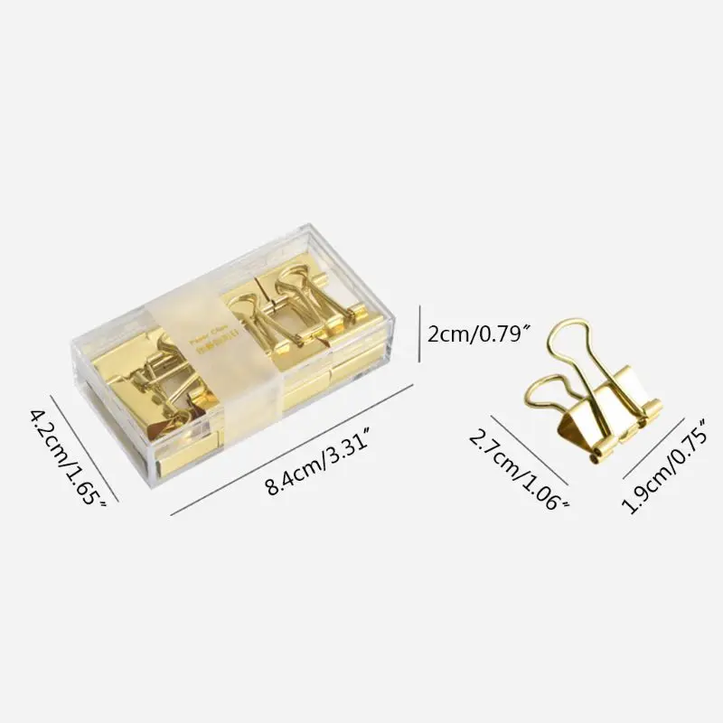 

16pcs 19mm Mini Metal Binder Clip Paper Pile Photo Message Ticket Notes Clips Korean Office School Supplies