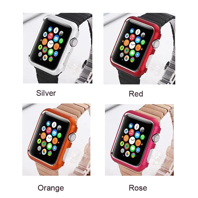 Жесткий чехол из алюминиевого сплава с металлическим бампером для Apple Watch Series 3 2 1