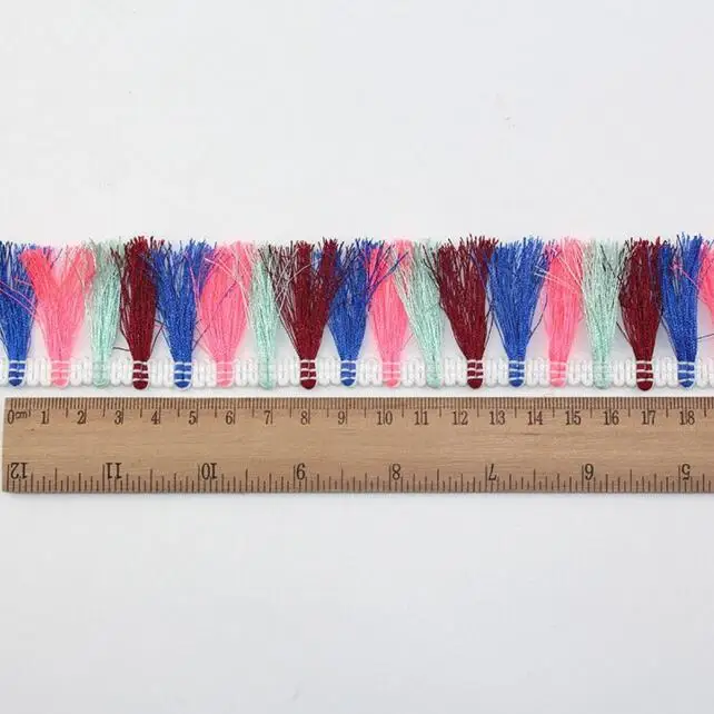 Лидер продаж 48 ярдов/партия кружево отделка Шитье с кисточками для костюма