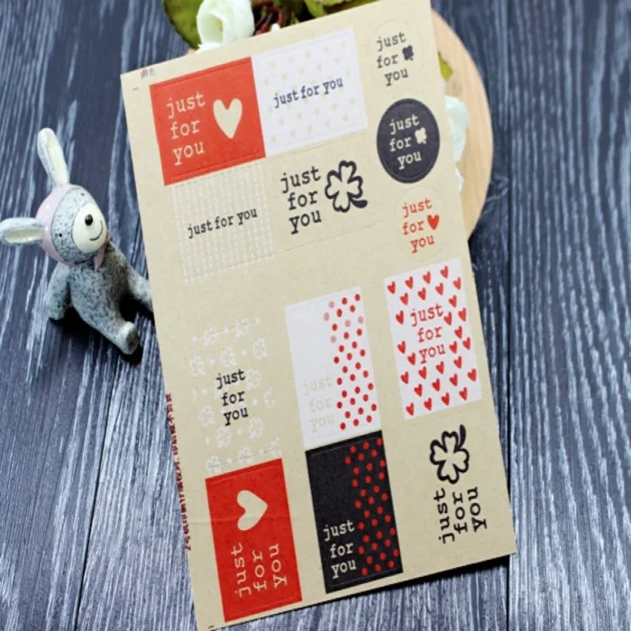festival supplies 13pc/set sealing sticker for candy cookie box bag chocolate paper gift Party favor DIY square just you Wh | Дом и сад