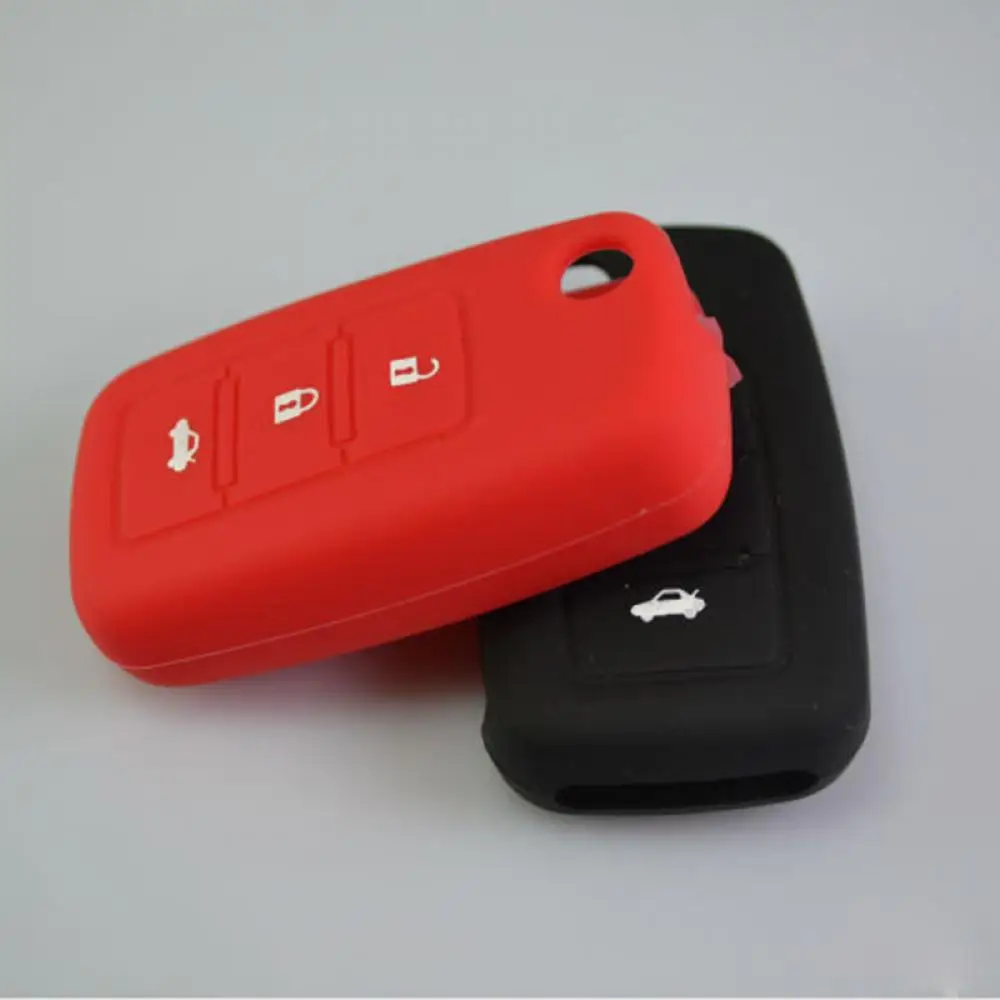 

SEKINNEW Silicone Car Key Cover For Polo Passat b5 b6 golf 4 5 6 mk6 tiguan Golf CrossFox Plus Eos Scirocco