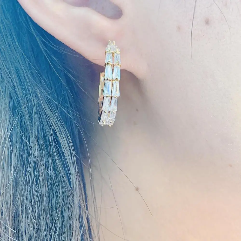 Роскошные необычные геометрические круглые Модные женские серьги HIBRIDE с