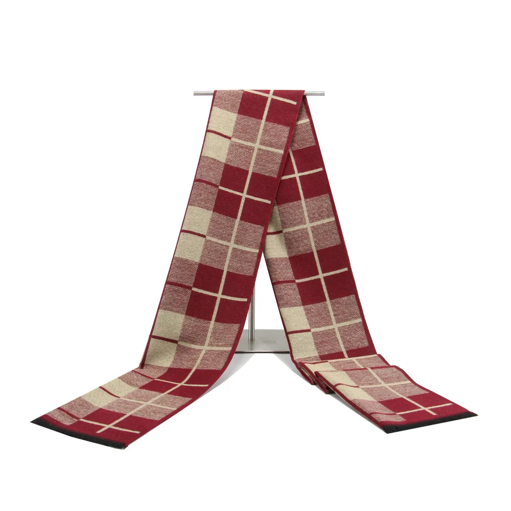 High quality cashmere Solid Grey black Navy men's boutique plaid striped scarfs patchwork color 30x180cm wholesale retail |