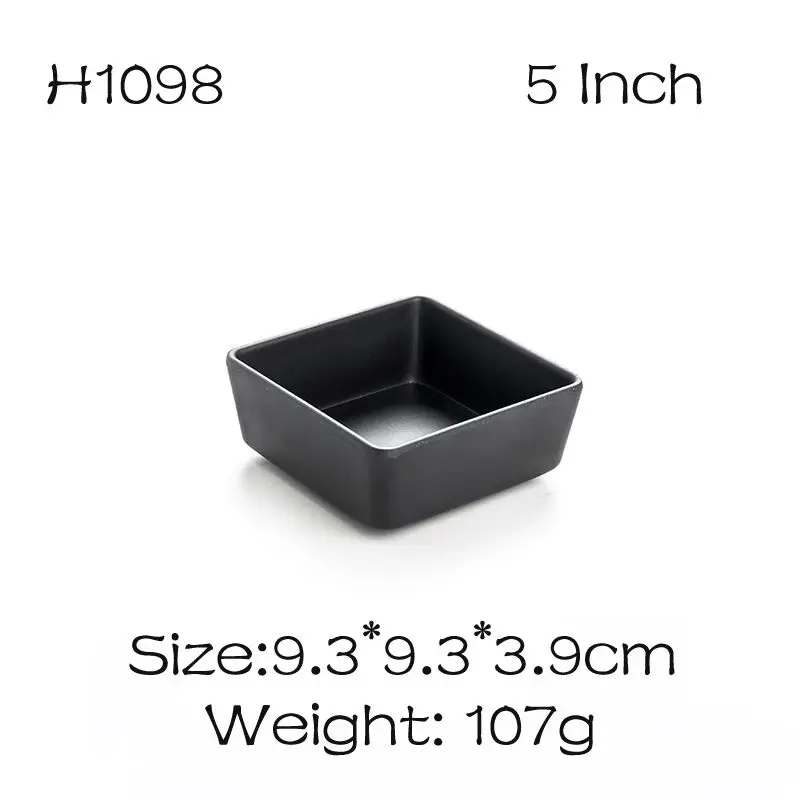 H1098 Vacclo 1 шт., корейское блюдце, две коробки, тарелка для вкуса, имитация фарфора, А5, миамин, черная тарелка для закусок, три бара, окунутая тарелка - Цвет: H1098