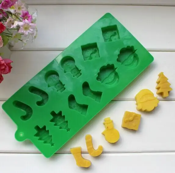 Рождественский торт украшения 12 отверстий Рождественская елка носки со