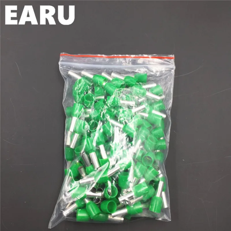 1000Pcs E4009 Tube Insulating Insulated Terminal 4MM2 12AWG Cable Wire Connector Crimp E Black Yellow Blue Red Green | Обустройство
