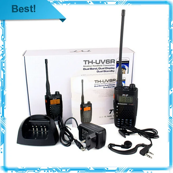 Двухканальные рации TYT TH-UV6R 5 Вт 256CH VHF + UHF 8 группа скремблер Dual Band двойной дисплей