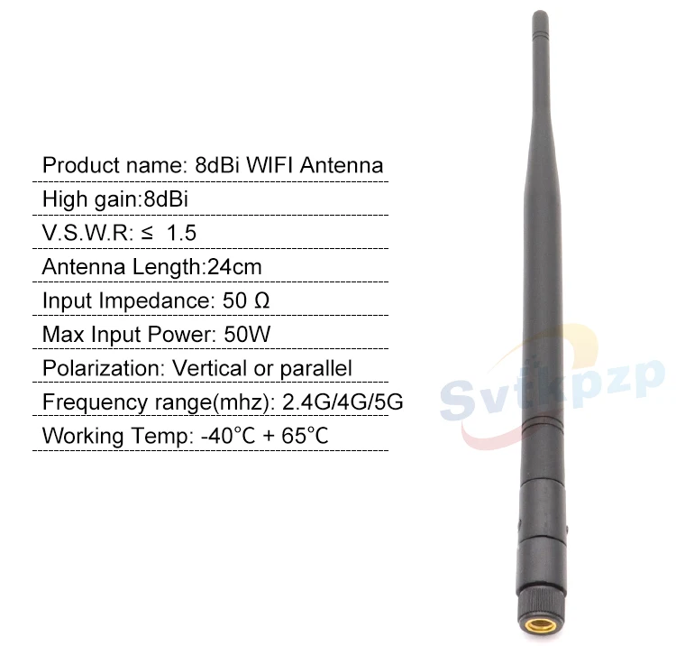 8dBi RP-SMA Штекерный разъем 2,4 ghz антенна с высоким коэффициентом усиления и дальностью действия 2,4G 4G 5G антенны универсальные wifi антенны с длинной антенной