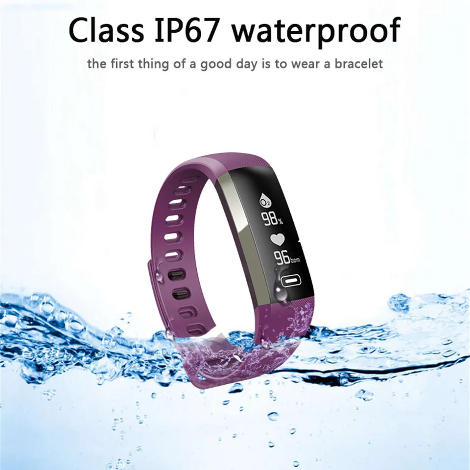 Teamyo R5MAX смарт Браслет фитнес браслет монитор сердечного ритма часы крови