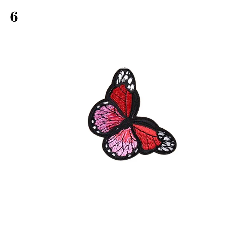 6 large gules Красивая вышивка бабочки 12 цветная вышивка накладки для ногтей Декоративная паста видов одежды, обуви и шляпы украшения - Цвет: 6 large gules