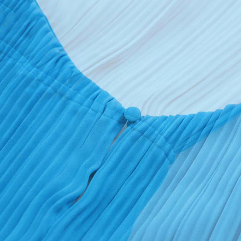 Летнее Длинное плиссированное платье без рукавов с v образным вырезом и