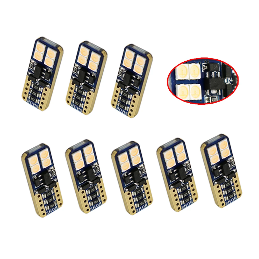 YSY 100 шт T10 8SMD светодиодный t10 автомобильный интерьерный светильник для чтения w5w