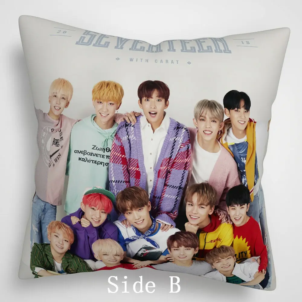 Kpop Seventeen двухсторонний 40*40 см Чехол-Подушка обнимающая Подушка Чехол оболочка для
