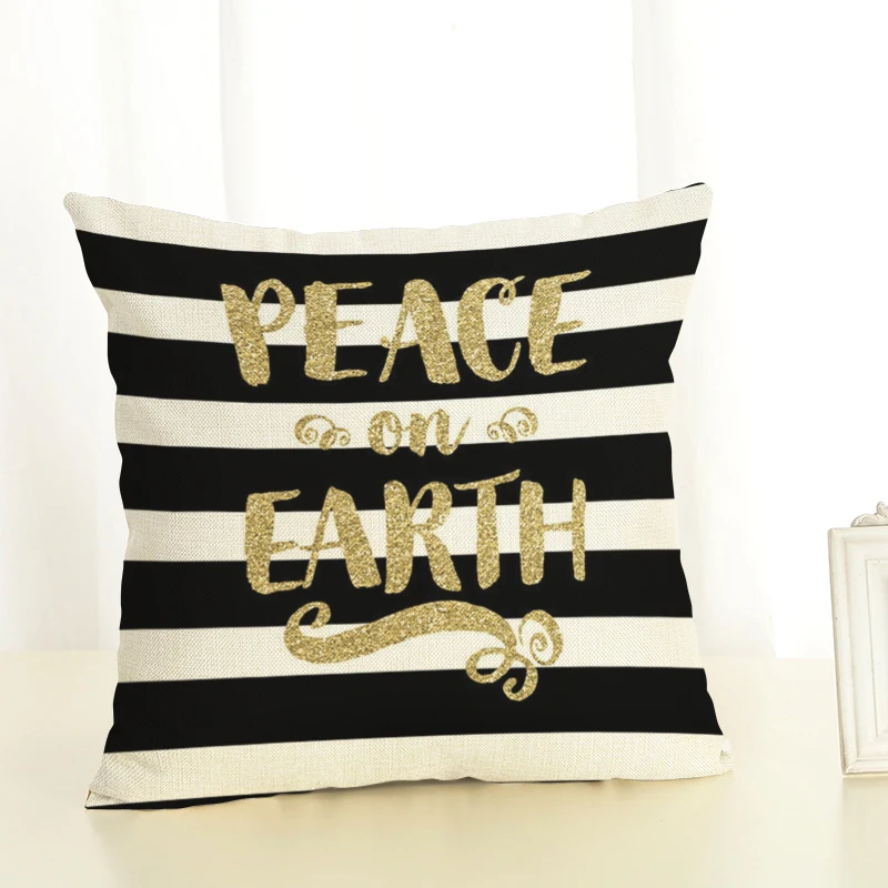 Модный стиль наволочка в полоску для домашнего декора квадратный льняной с