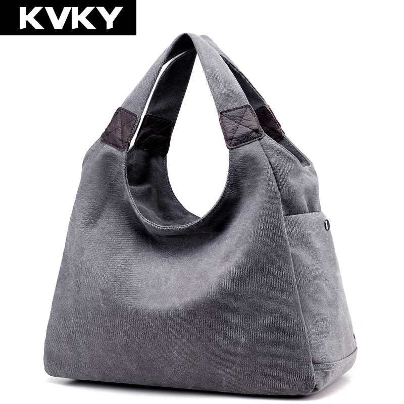 KVKY брендовая холщовая женская сумка женские сумки модный дизайн тоут Женская