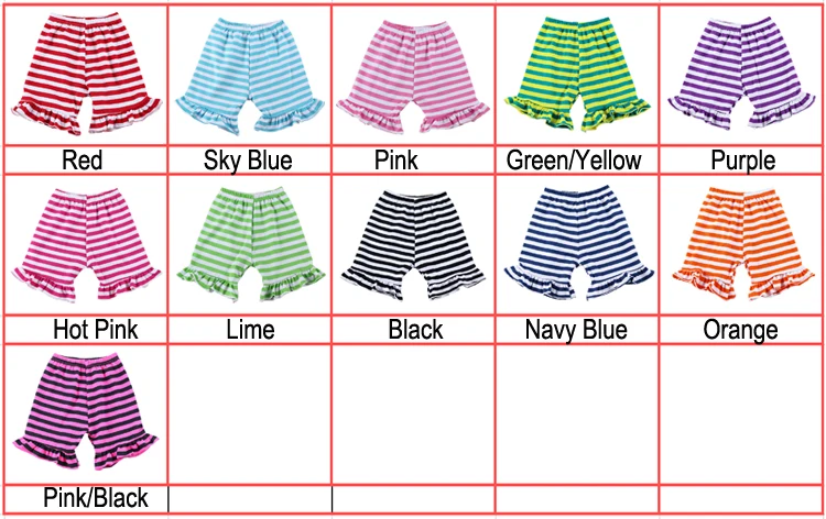 Хлопковые детские шорты с оборками в полоску для маленьких девочек вязаные